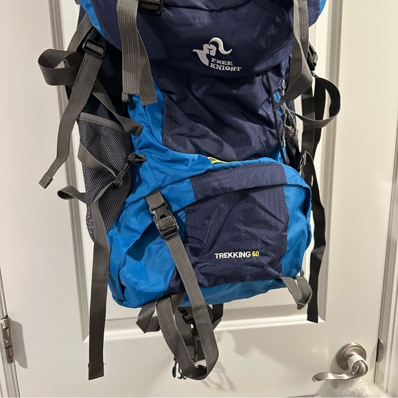 Free Knight 60 L Trekking Hiking Backpack Waterproof Light Weight in Blue - Picture 2 of 8